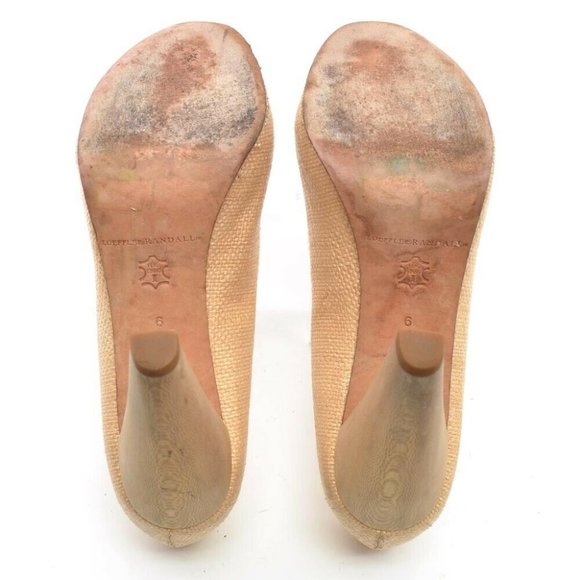 Loeffler Randall Esther Natural Raffia Pumps 6 M - Picture 5 of 5